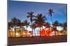 Miami Beach Florida Hotels And Restaurants At Sunset-Fotomak-Mounted Photographic Print