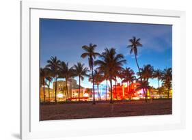 Miami Beach Florida Hotels And Restaurants At Sunset-Fotomak-Framed Photographic Print
