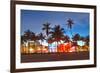 Miami Beach Florida Hotels And Restaurants At Sunset-Fotomak-Framed Photographic Print