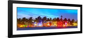 Miami Beach Florida Hotels and Restaurants at Sunset-Fotomak-Framed Photographic Print