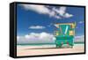 Miami Beach Florida, Lifeguard House-Fotomak-Framed Stretched Canvas