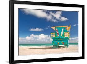 Miami Beach Florida, Lifeguard House-Fotomak-Framed Photographic Print