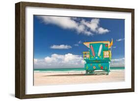 Miami Beach Florida, Lifeguard House-Fotomak-Framed Photographic Print