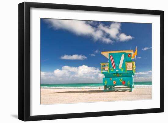 Miami Beach Florida, Lifeguard House-Fotomak-Framed Photographic Print