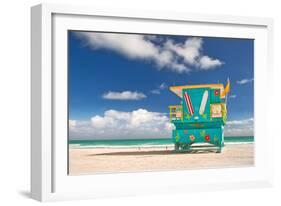 Miami Beach Florida, Lifeguard House-Fotomak-Framed Photographic Print