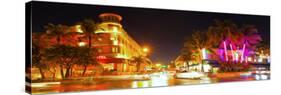 Miami Beach Florida Ocean Dr-null-Stretched Canvas