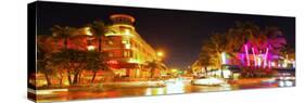Miami Beach Florida Ocean Dr-null-Stretched Canvas