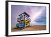 Miami Beach, Florida, USA Life Guard Tower.-SeanPavonePhoto-Framed Photographic Print