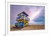 Miami Beach, Florida, USA Life Guard Tower.-SeanPavonePhoto-Framed Photographic Print