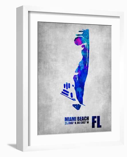 Miami Beach Florida-NaxArt-Framed Art Print