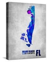Miami Beach Florida-NaxArt-Stretched Canvas