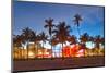 Miami Beach Hotels on Ocean Dr-null-Mounted Art Print