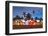 Miami Beach Hotels on Ocean Dr-null-Framed Art Print