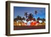 Miami Beach Hotels on Ocean Dr-null-Framed Art Print