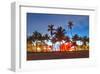 Miami Beach Hotels on Ocean Dr-null-Framed Art Print