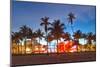 Miami Beach Hotels on Ocean Dr-null-Mounted Art Print