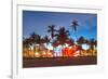 Miami Beach Hotels on Ocean Dr-null-Framed Art Print