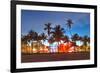 Miami Beach Hotels on Ocean Dr-null-Framed Art Print