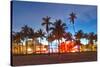 Miami Beach Hotels on Ocean Dr-null-Stretched Canvas