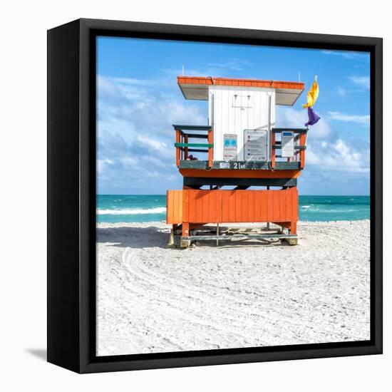 Miami Beach I-Richard Silver-Framed Stretched Canvas