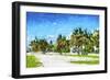 Miami Beach - In the Style of Oil Painting-Philippe Hugonnard-Framed Giclee Print