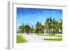 Miami Beach - In the Style of Oil Painting-Philippe Hugonnard-Framed Giclee Print