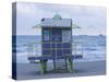 Miami Beach Lifeguard Shack, Miami Beach, Florida, USA-Walter Bibikow-Stretched Canvas