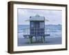 Miami Beach Lifeguard Shack, Miami Beach, Florida, USA-Walter Bibikow-Framed Photographic Print