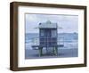 Miami Beach Lifeguard Shack, Miami Beach, Florida, USA-Walter Bibikow-Framed Photographic Print