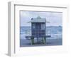 Miami Beach Lifeguard Shack, Miami Beach, Florida, USA-Walter Bibikow-Framed Photographic Print