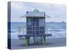 Miami Beach Lifeguard Shack, Miami Beach, Florida, USA-Walter Bibikow-Stretched Canvas
