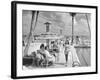 Miami Beach's Versailles Hotel Holding a Fashion Show on Terrace, Sponsored by Saks Fifth Avenue-William C^ Shrout-Framed Photographic Print