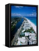 Miami Beach Skyline, Aerial, Miami, Florida, USA-Steve Vidler-Framed Stretched Canvas