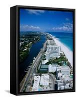 Miami Beach Skyline, Aerial, Miami, Florida, USA-Steve Vidler-Framed Stretched Canvas