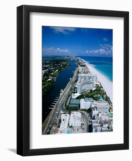 Miami Beach Skyline, Aerial, Miami, Florida, USA-Steve Vidler-Framed Photographic Print