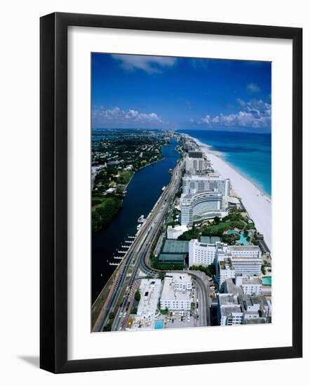 Miami Beach Skyline, Aerial, Miami, Florida, USA-Steve Vidler-Framed Photographic Print