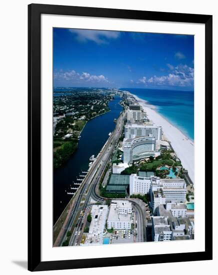 Miami Beach Skyline, Aerial, Miami, Florida, USA-Steve Vidler-Framed Photographic Print