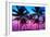 Miami Beach South Beach Sunset Palm Trees in Ocean Drive Florida-holbox-Framed Photographic Print