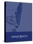 Miami Beach, United States of America Blue Map-null-Stretched Canvas