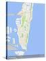 Miami Beach, United States of America Map-null-Stretched Canvas