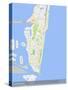 Miami Beach, United States of America Map-null-Stretched Canvas