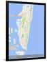 Miami Beach, United States of America Map-null-Framed Poster