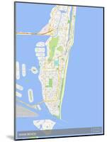 Miami Beach, United States of America Map-null-Mounted Poster