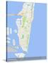 Miami Beach, United States of America Map-null-Stretched Canvas