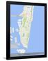 Miami Beach, United States of America Map-null-Framed Poster