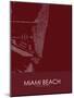 Miami Beach, United States of America Red Map-null-Mounted Poster