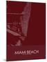 Miami Beach, United States of America Red Map-null-Mounted Poster