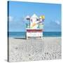 Miami Beach V-Richard Silver-Stretched Canvas