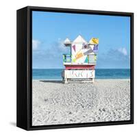 Miami Beach V-Richard Silver-Framed Stretched Canvas