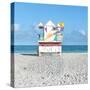 Miami Beach V-Richard Silver-Stretched Canvas